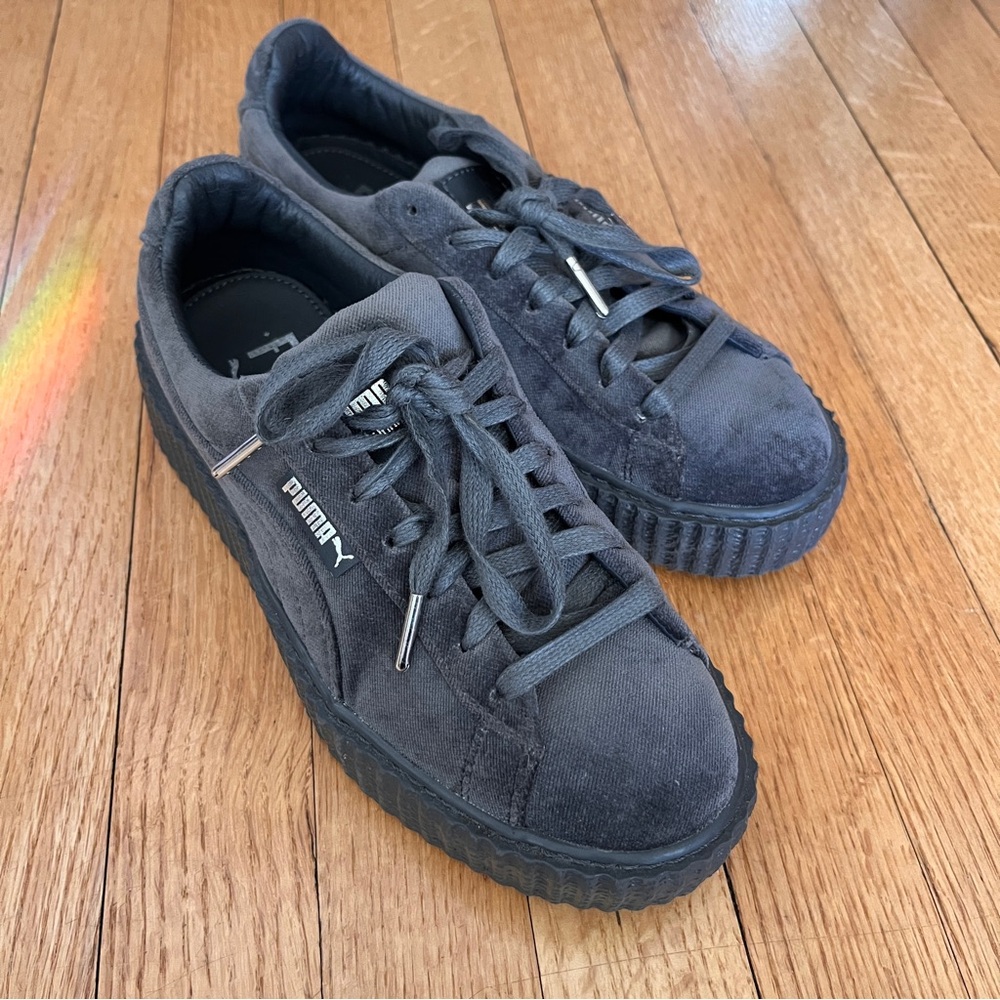 Puma x Fenty Rihanna Velvet Creeper Platform glacier Gray Sneakers wmn 7.5